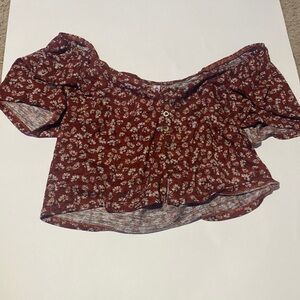 Stretchy floral crop top